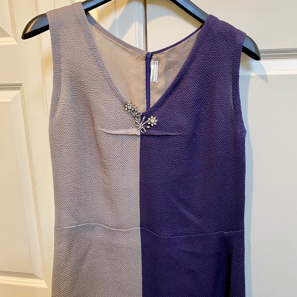 Vera Wang Gray and Purple Dress - Picture 4 of 7